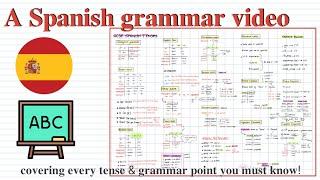 Spanish Grammar explained! (including 12 basic tenses)