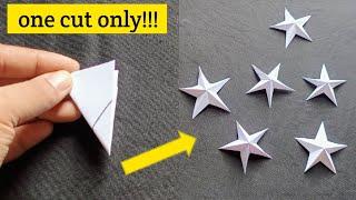 How to cut star shape perfectly |DIY paper Star | How to make star with paper |Paper star