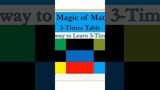 Magic of Math | How to Produce 3-Times Table | Short Trick For Kids Part-1