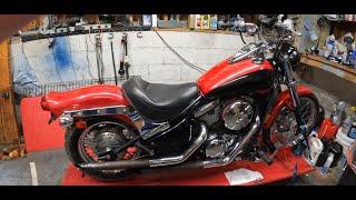 Kawasaki Vulcan Headlight Housing and Fork Refinishing Budget Build