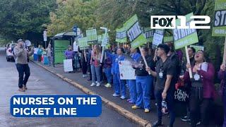 Providence nurses begin strike in Portland, Seaside