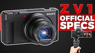 Sony ZV1 Vlogging Camera - OFFICIAL SPECS