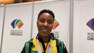 Shanieka Ricketts of Jamaica wins her 2nd World Championship Silver medal in the Triple Jump