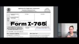 How to Fill Out Form I-765 Application for Employment Authorization/ Eligibility Category C(9)/AOS