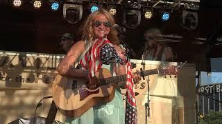 Taylor Boshek and James Pitstick playing at the Levitt Pavilion in Arlington, Texas on June 7, 2024.