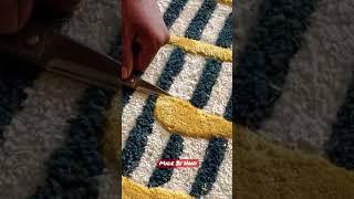 Unique Rug Finishing Process #shorts #handmade #india #rugs #style #design #craft #beautiful