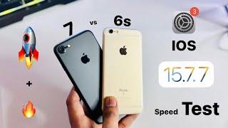 iPhone 7 vs iPhone 6s - ios 15.7.7 speedtest - Comparison 