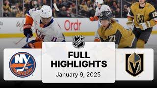 NHL Highlights | Islanders vs. Golden Knights | January 09, 2025