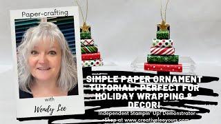 Simple Paper Ornament Tutorial: Perfect for Holiday Wrapping & Decor!