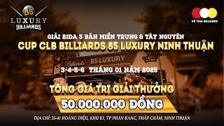 B3 | QUANG EM (Nhật Kiều) - DUY THẢO (Ninh Thuận) Bida 3 băng Cup 85 LUXURY BILLIARDS NINH THUẬN