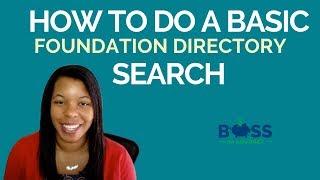 How to do a basic foundation directory search