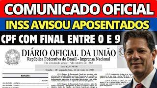 DIÁRIO OFICIAL INSS SURPREENDE TODO MUNDO! SAIU COMUNICADO OFICIAL AGORA!! CONSIGNADO INSS