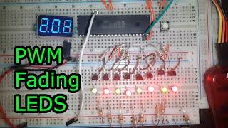 PWM and Fading LEDs  PIC Microcontroller Programming Tutorial #10 MPLAB in C