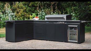 Bogason Quasar Outdoor Kitchen with Fridge and Sink! Experience the ultimate in outdoor living!