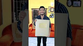 Gold Play Button Unboxing!!  #comedy #comedyvideo #shorts #youtubeshorts #funny #funnyvideo