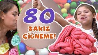 80 Sakız Çiğne | Sakız Çiğneme Challenge