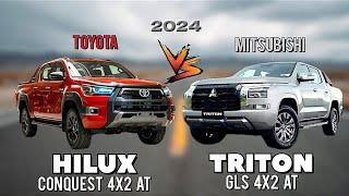 TOYOTA HILUX CONQUEST 4X2 AT 2024 vs MITSUBISHI TRITON GLS 4X2 2024