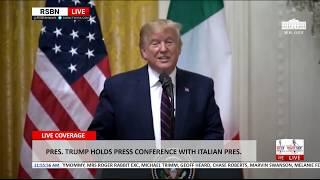 President Trump Participates in a Joint Press Conference with the President of the Italian Republic