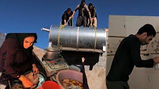 "Qasim's effort to prepare the house before the autumn rains"