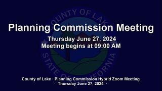 Planning Commission Meeting Thurs. 06-27-24