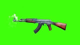 AK 47 Gun Fire With Sounds Green Screen VFX