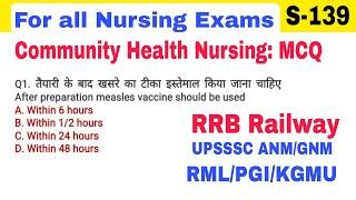 RRB Railway Nursing Superintendent & UPSSSC ANM,GNM MCQ Questions and Answers