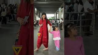 Charu Asopa With Her Cute Daughter Ziana Spotted At Airport