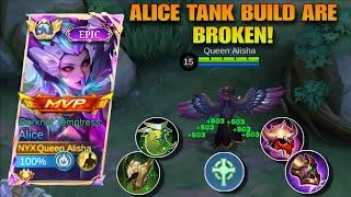 ALICE TANK BUILD/SUPPORT EMBLEM BUT TOO MUCH LIFESTEAL /DAMAGE! TANKY BUT DEADLY ENEMY SHOCKED-MLBB