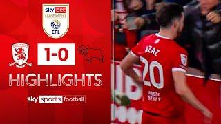 Azaz strike seals all three points for Boro  | Middlesbrough 1-0 Derby | EFL Highlights