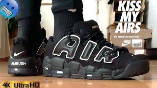 Nike Air More UPTEMPO AMBUSH Black ON FEET !!! Legit & Quality Check | FB1299-001 | 4K