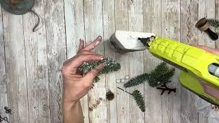 Winter Woodland Shelf Sitter || Christmas in July || DIY Winter Decor #diy #winterdecor #christmas