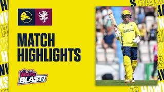 Prest Half-Century In Loss | Hawks v Somerset - Vitality Blast, Highlights