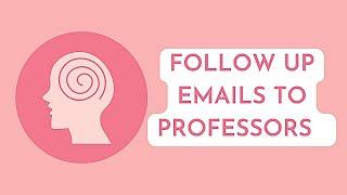 How to write a follow up email to a professor