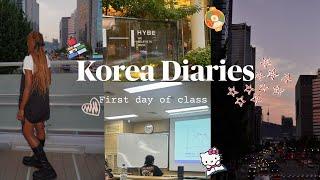 ⋆˙Korea Diaries ep 3 ʕ•͡-•ʔl First day of class l visiting HYBE l Korea University ISC 2024