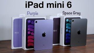 iPad mini 6 Purple and Space Gray Unboxing with Smart Folios & Apple Pencil 2