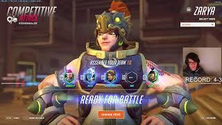 20K DMG! 40 ELIMS! TOP 500 ZARYA MAIN! HARBLEU ZARYA OVERWATCH 2 SEASON 10