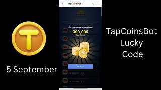 TapCoinsBot Lucky Code 5 September| The Viral Frenzy Behind Meme Coins Tapcoin luck code