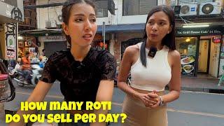 ROTI QUEEN LADY BANGKOK! How Many Roti She Sell Per Day? Thailand Street Food 