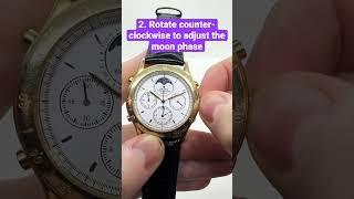 How to set Seiko Moon Phase Chronograph Calendar Watch #seiko #seikowatch #moonphase