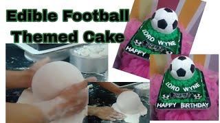 Edible Football Themed Cake