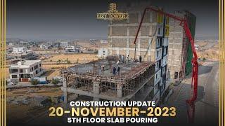 Eizy Tower 2 | Construction Update 20 - Nov - 2023 | Bahria Town Karachi | 5th Floor Slab Pouring