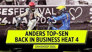 Thomsen holds off the Champ  Heat 4 #DanishSGP 2024 | FIM Speedway Grand Prix