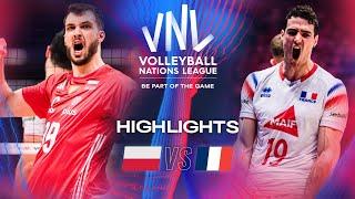  POL vs.  FRA - Highlights | Semi Finals | Men's VNL 2024