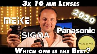 Shootout + Opinion: Sigma 16mm F1.4 vs. Meike 16mm F2.2 vs. Panasonic 12 - 35mm F2.8 (on Pana GH5S)