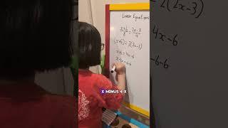 How to Solve Linear Equations Part 1  -  Maths with Sophia #shorts #education #maths