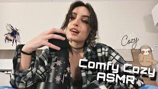 Comfy Cozy ASMR  Chill with Me | Mic Triggers, Mouth Sounds, Gripping, Upclose Whispering/Rambles