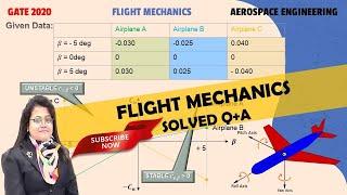 Flight Mechanics || GATE AE 2020 Solved Answer || Ms. Aishwarya Dhara