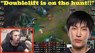 Doublelift Gets CaptainFlowers HYPED With This Play In Worlds Champions Queue!!