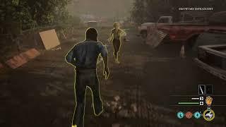 Stabbing Leatherface in the back and getting away! (The Texas Chainsaw Massacre Videogame)