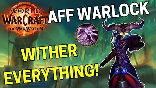 THE WAR WITHIN BETA | Affliction Warlock Hellcaller  M+ | +4 Necrotic Wake